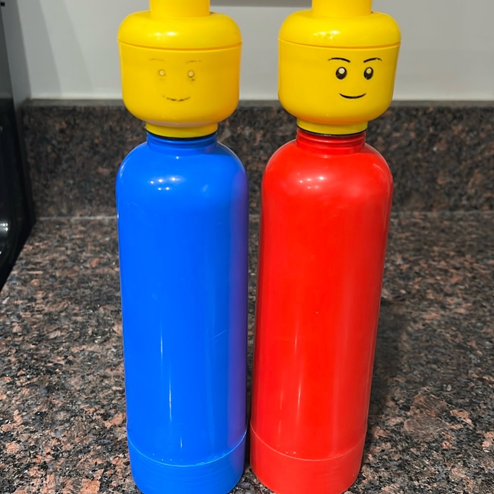 used official Lego water bottles (PAIR)